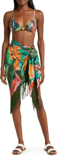 FARM Rio Banana Foliage Cover-Up Sarong | Nordstrom | Nordstrom