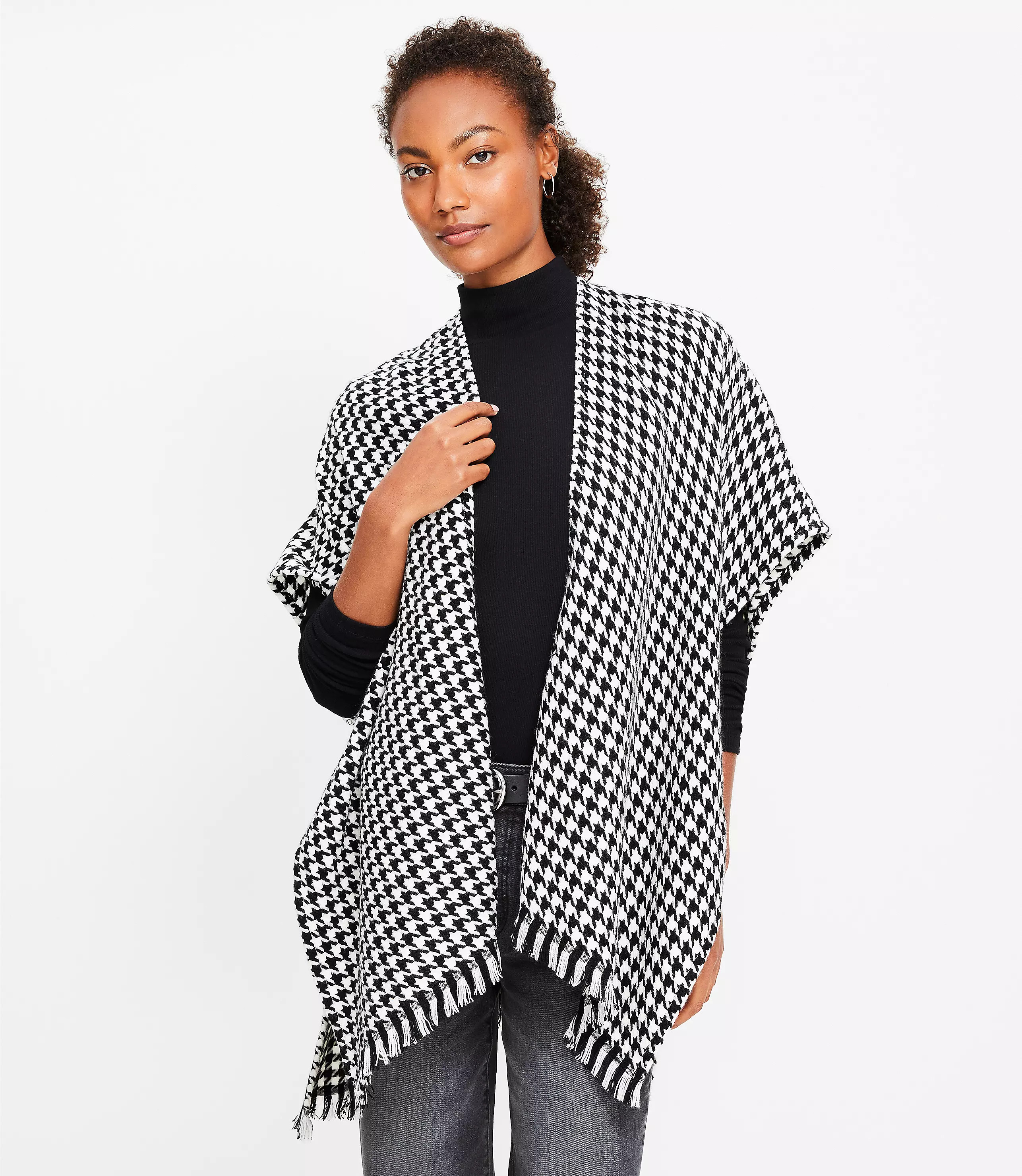 Houndstooth Wrap | LOFT