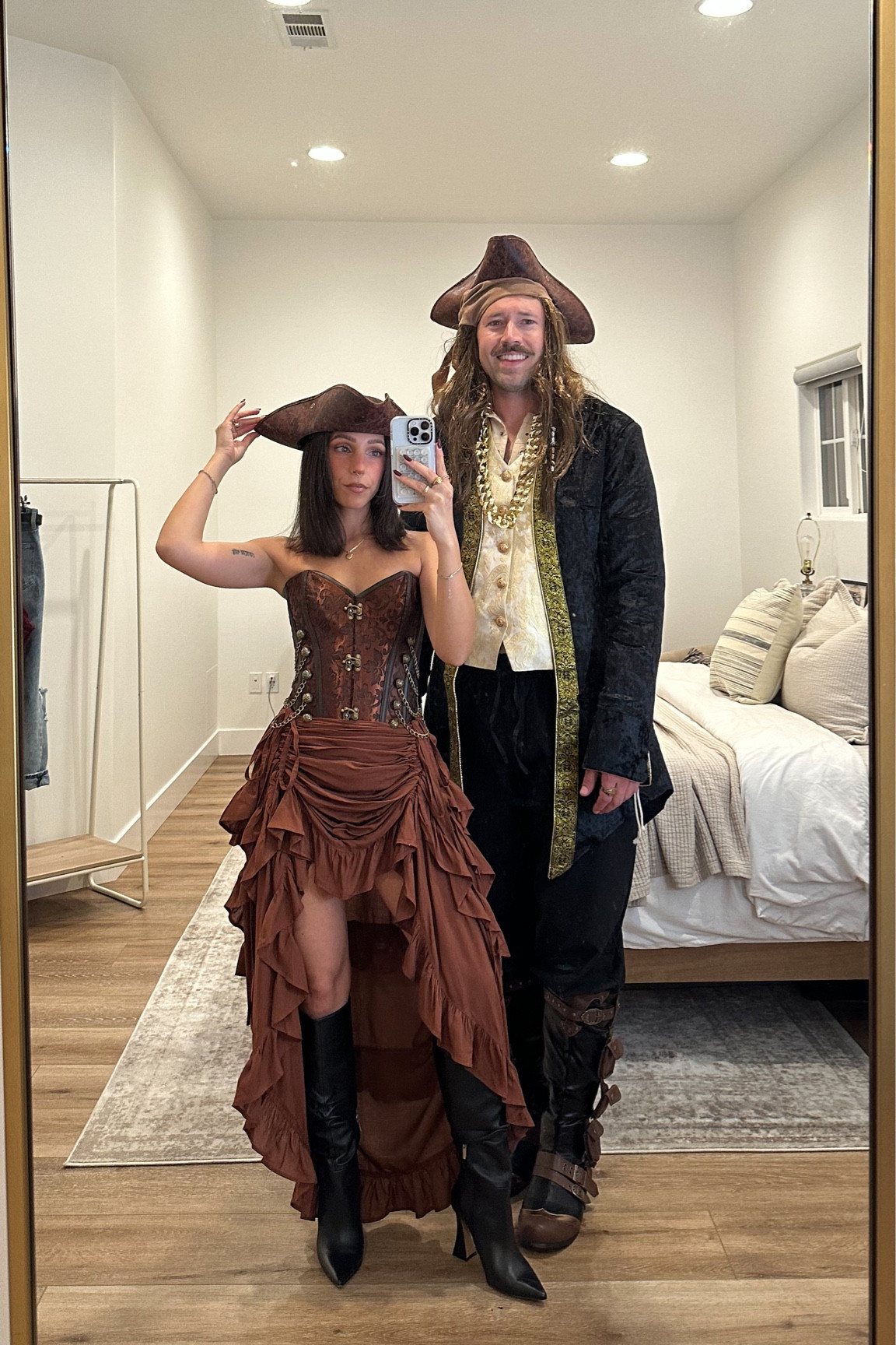 pirates of the carribean couples halloween costume inspo 🏴‍☠️ everything is from Amazon! Perfect for a last minute costume! 

My boots are Vince Camuto & im wearing my normal size 

#LTKSeasonal #LTKparties #LTKHalloween