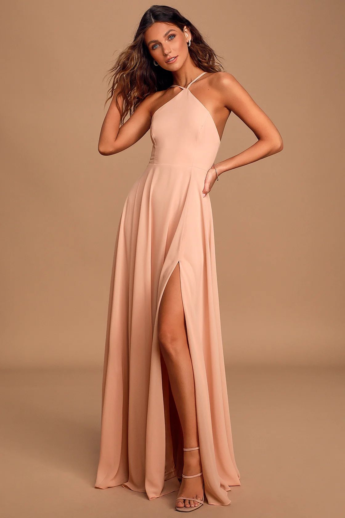 Absolutely Breathtaking Blush Pink Maxi Dress | Lulus (US)