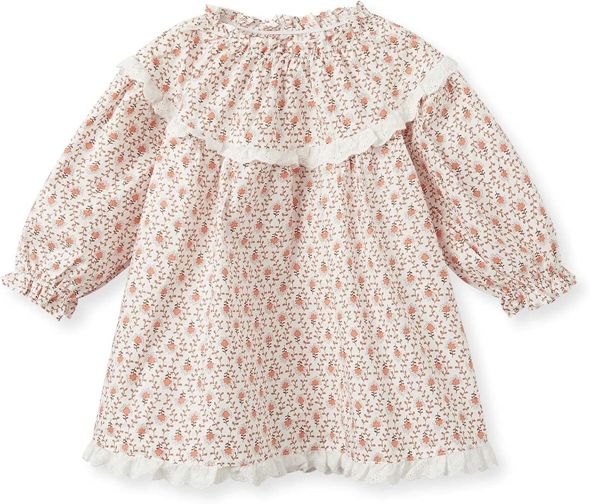 pureborn Baby Toddler Girl Dress Short and Long Sleeve Cotton Playwear Dresses 0-5T | Amazon (US)