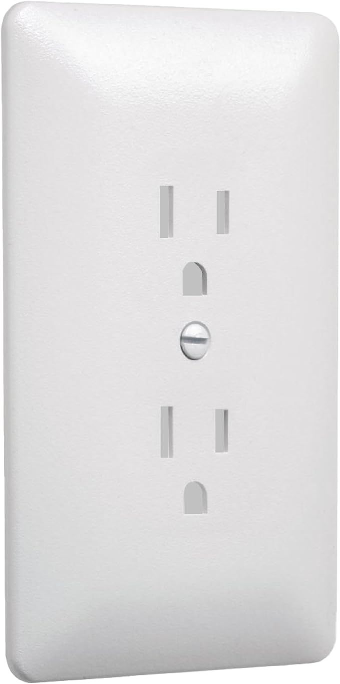 Taymac 2000W Masque 2000 1-Gang Decorator Style Wallplate, Paintable Duplex Outlet Cover, White (... | Amazon (US)