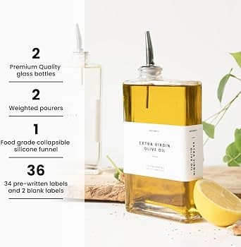 Molimoli Olive Oil Dispenser for Kitchen, Oil and Vinegar Dispenser Set, Glass Olive Oil Dispense... | Amazon (US)