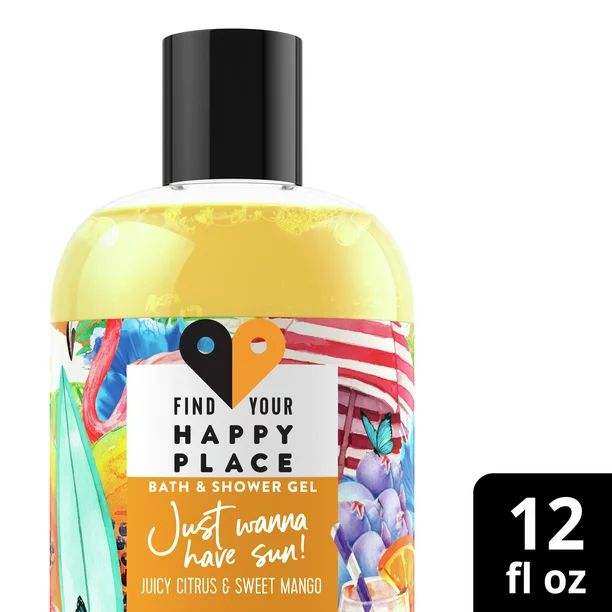 Find Your Happy Place Just Wanna Have Sun! Bubble Bath And Shower Gel Citrus and Mango 12 fl oz | Walmart (US)