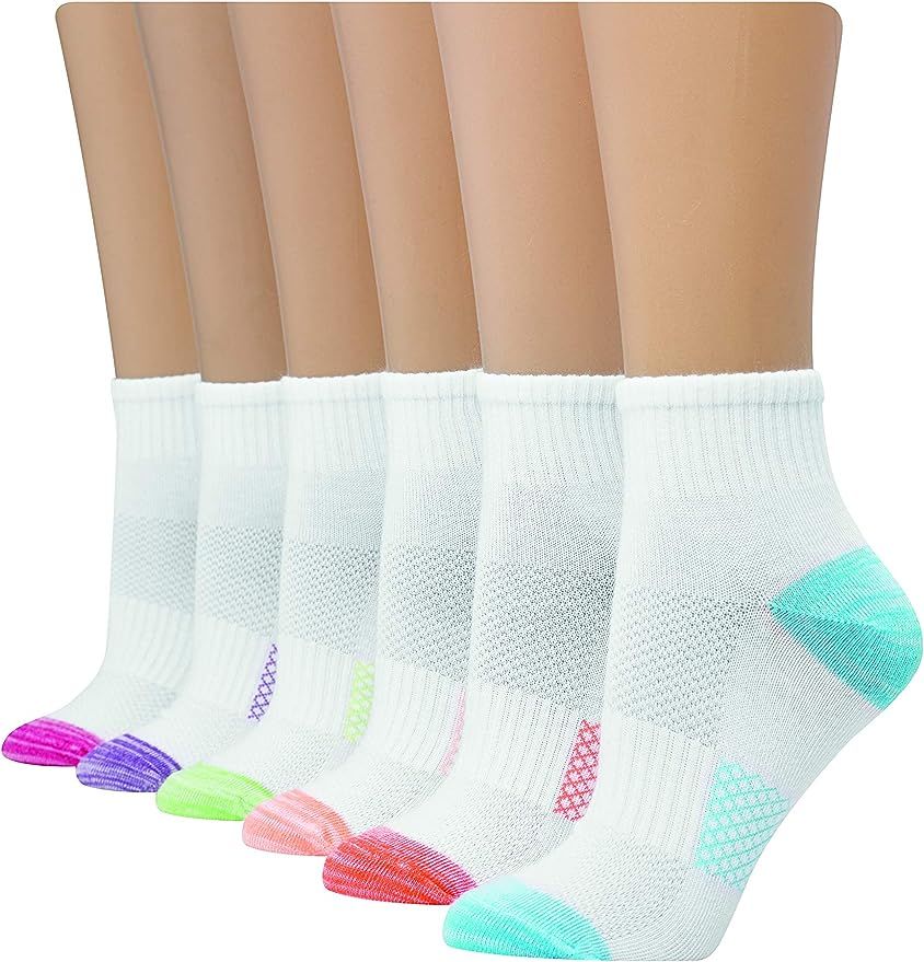 Hanes womens Hanes Women's 6-pair Lightweight Breathable Ventilation Ankle Socks | Amazon (US)