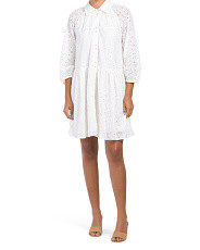 Embroidered Floral Eyelet Dress | TJ Maxx