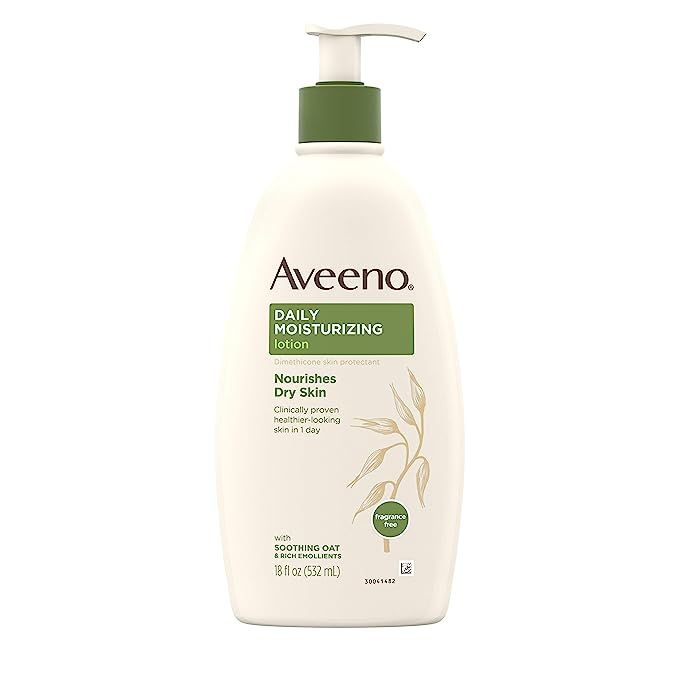 Aveeno Daily Moisturizing Body Lotion with Soothing Oat and Rich Emollients to Nourish Dry Skin, ... | Amazon (US)