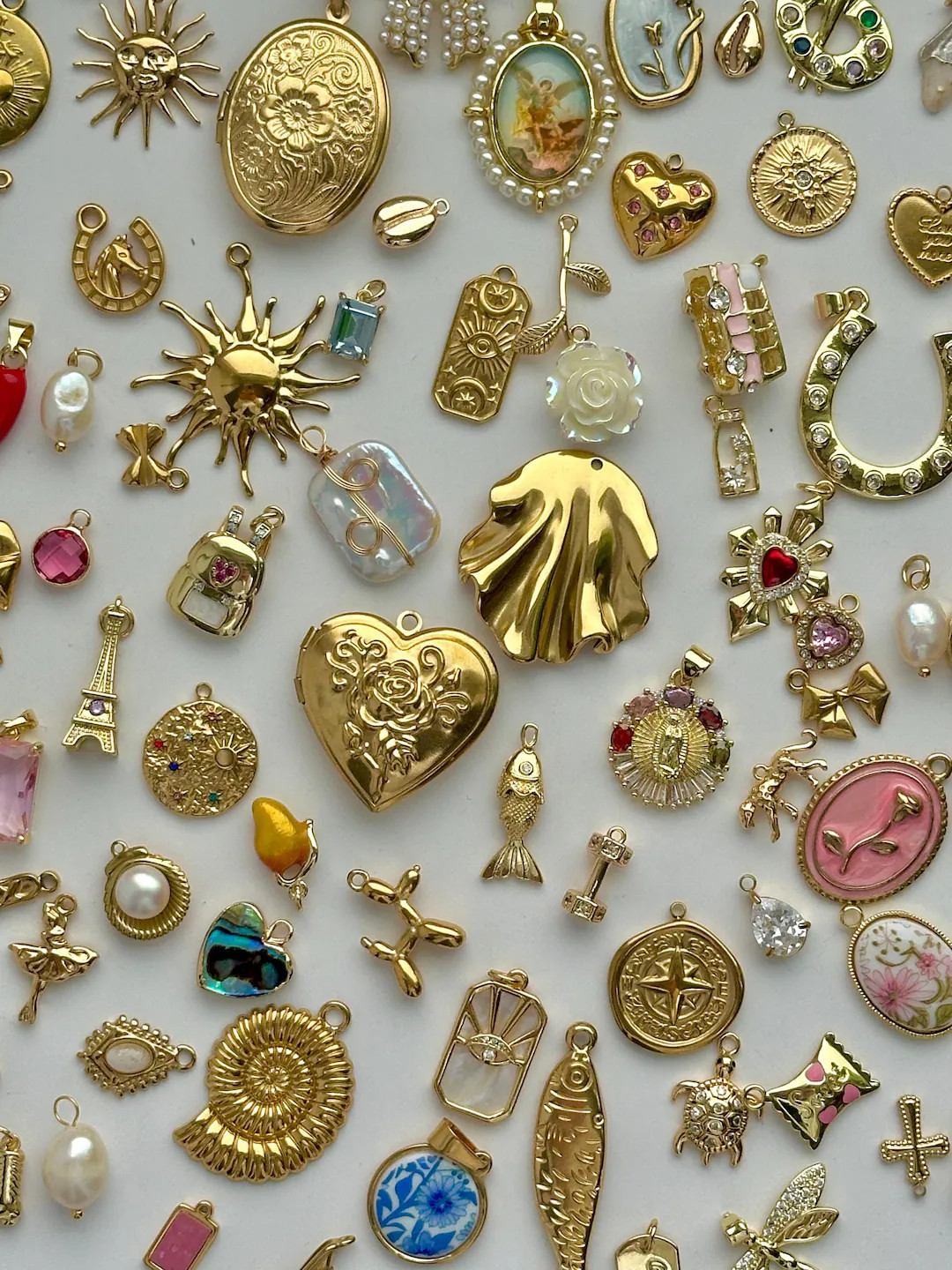 18k Gold Plated Charm Pendant – Vintage Jewelry Charm for Necklace, Bracelet & DIY Making - Ets... | Etsy (US)