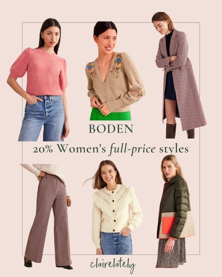 Boden 20% off full price styles! These sweaters transition well to spring and I can’t wait to try on those plaid pants! I ordered mediums in the sweaters and an 8 in bottoms. 

#LTKFind #LTKsalealert #LTKworkwear