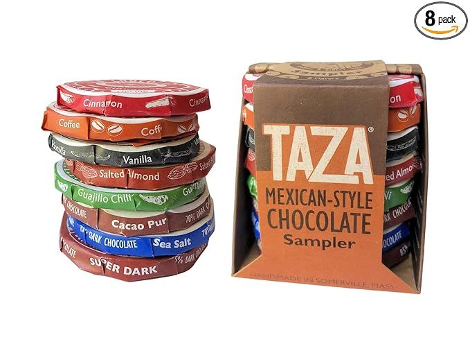 Taza Chocolate Organic Mexicano Disc Stone Ground, Variety Pack, 1.35 Ounce (8 Count), Vegan | Amazon (US)