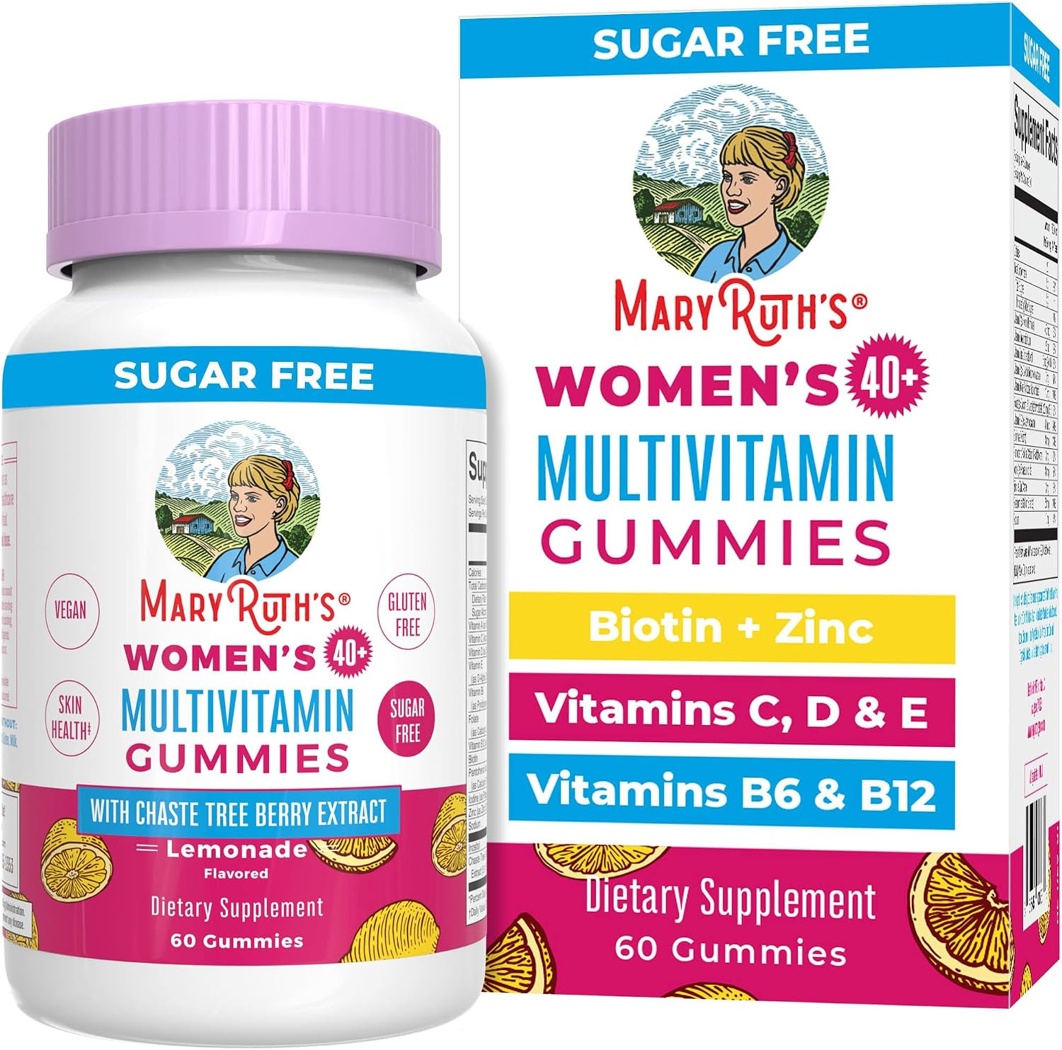 MaryRuth Organics, Sugar Free, Vegan Vitamin Gummy, Immune Support Daily Multivitamin + Chasteberry, Hair, Skin and Nail for Women, 60 Count, Pack of 1 | Amazon (US)