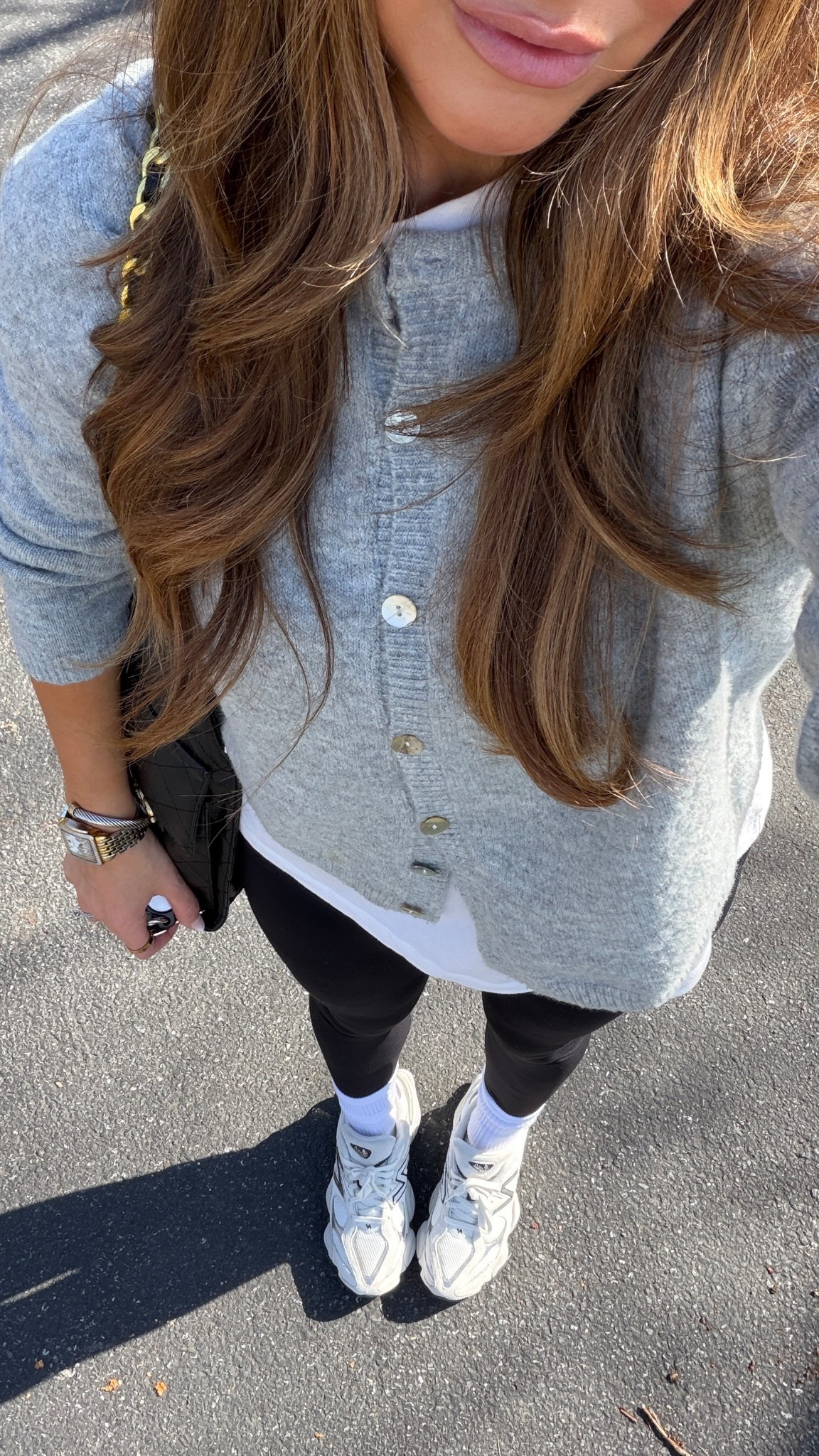 Casual leggings and cardigan sweater  spring outfit. Wearing smalls. Lip color is fleshpot with iconic nude liner. Xx  

#LTKmomlife #LTKootd #LTKBeauty