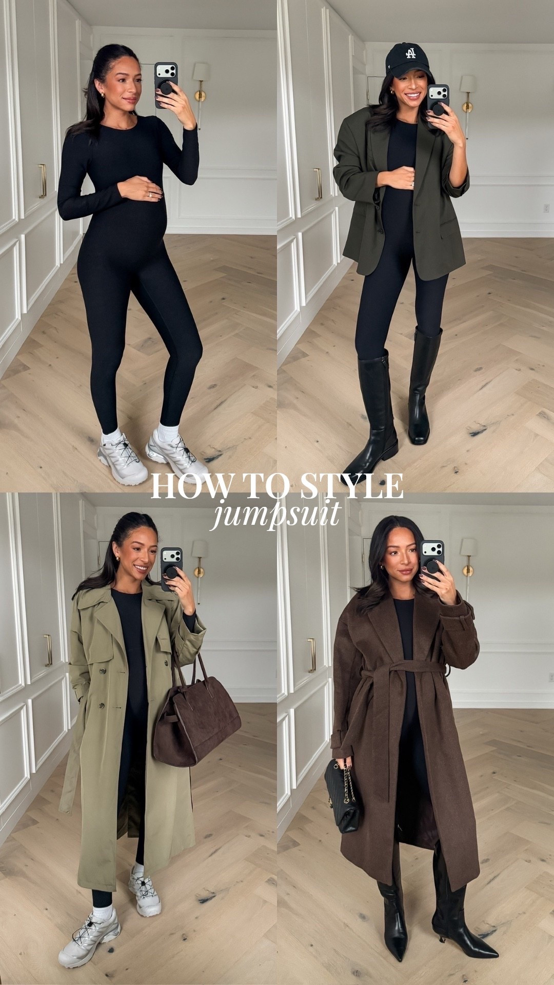 The most flattering jumpsuit!! It’s so versatile, bump-friendly & code NENAXSPANX gets you 15% off + free shipping! Sizing details below 👇🏽 

Jumpsuit - size S
Blazer - size S
Trench coat - size M 
Wool coat - size XS (exact coat is OOS but I’ve linked similar)   


Fall outfit 
Fall fashion 
Fall trends
Airport outfit 
Travel outfit 
Workout outfit 

#LTKStyleTip #LTKBump #LTKSeasonal