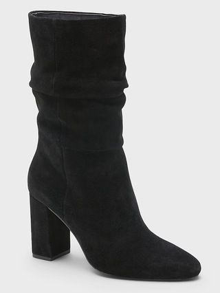 Midshaft Suede Slouchy Boot | Banana Republic (US)