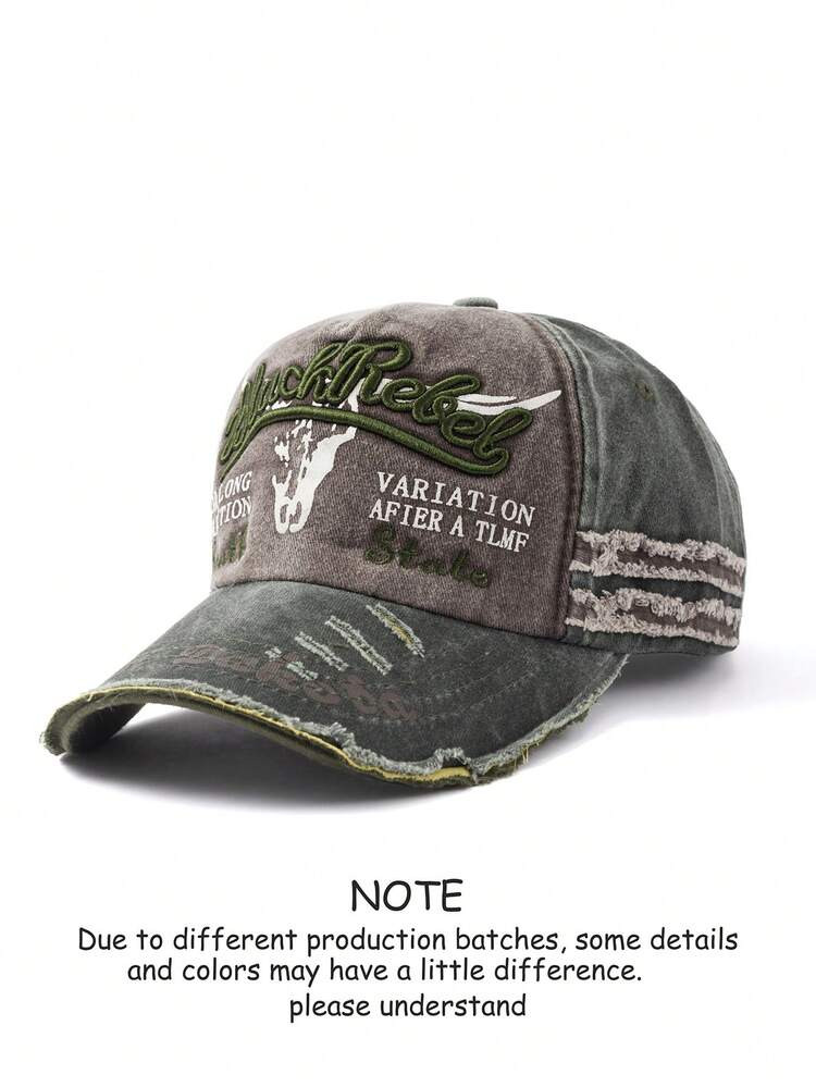 1pc Letter Slogan Embroidery Print UV Protection Sports Baseball Cap, Casual Couple Hats, Fashionable For Everyday Commute, All Seasons | SHEIN