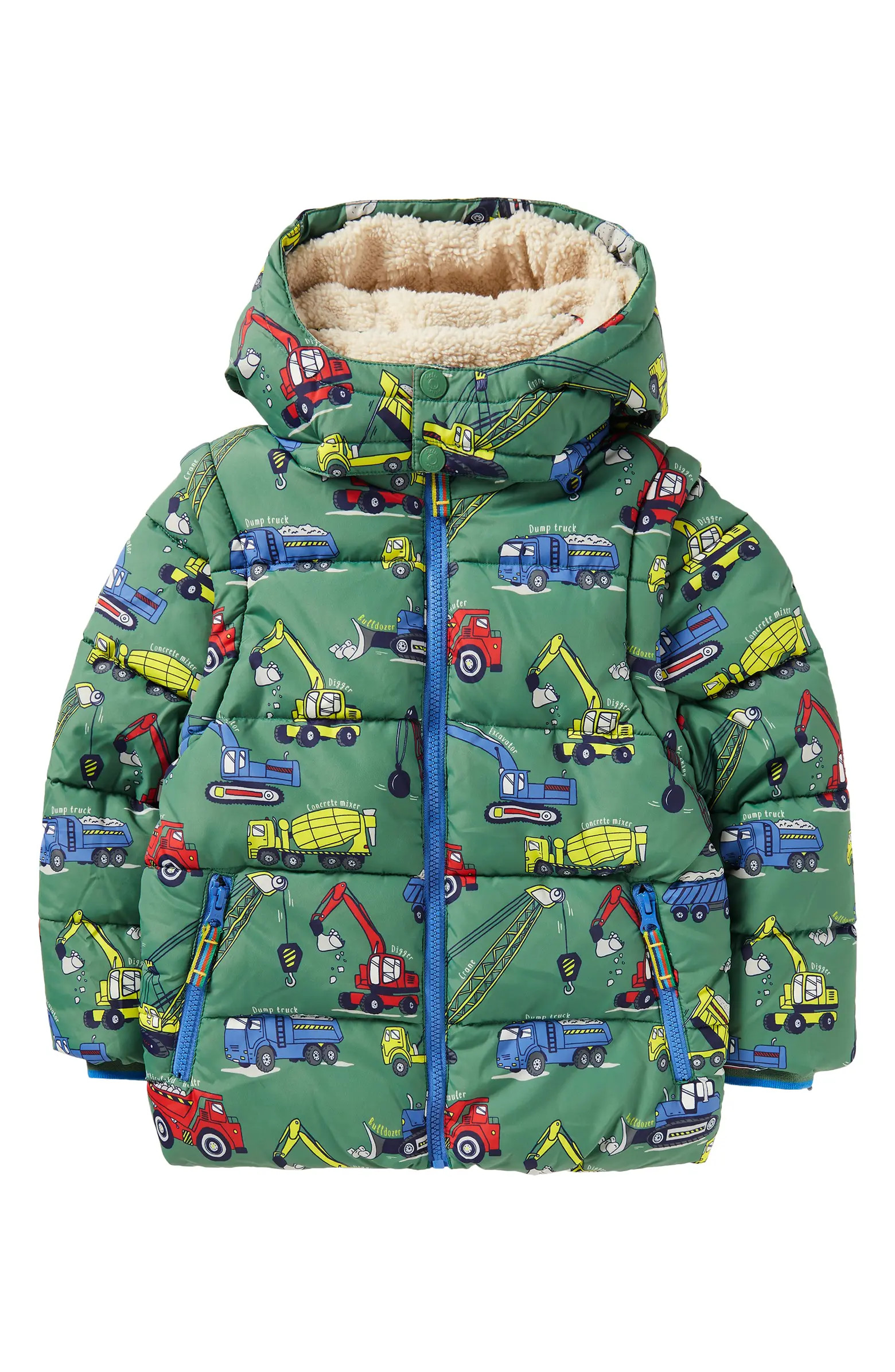 Kids' Trucks Two-in-One Vest & Puffer Jacket | Nordstrom
