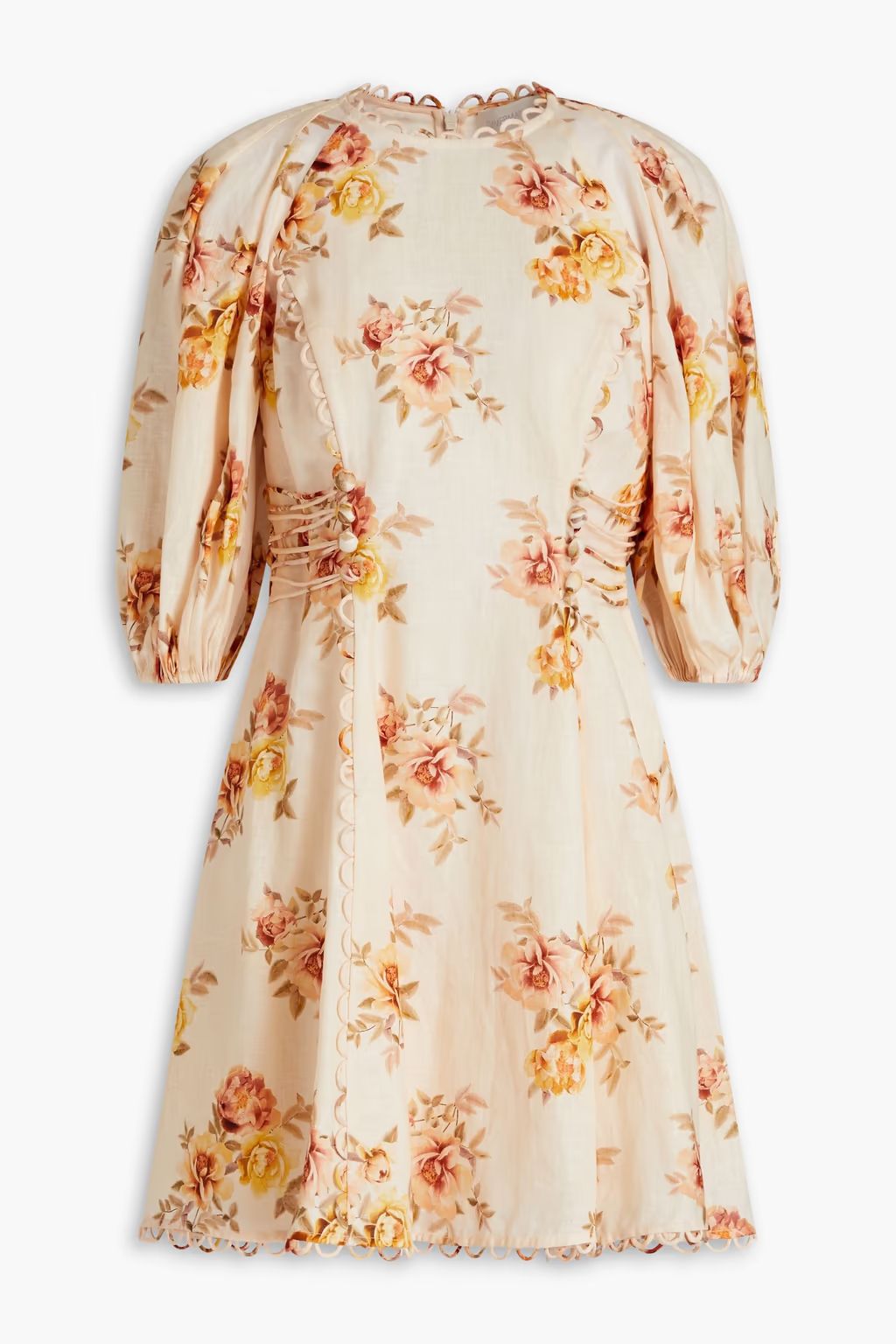 Floral-print linen mini dress | The Outnet (US and CA)