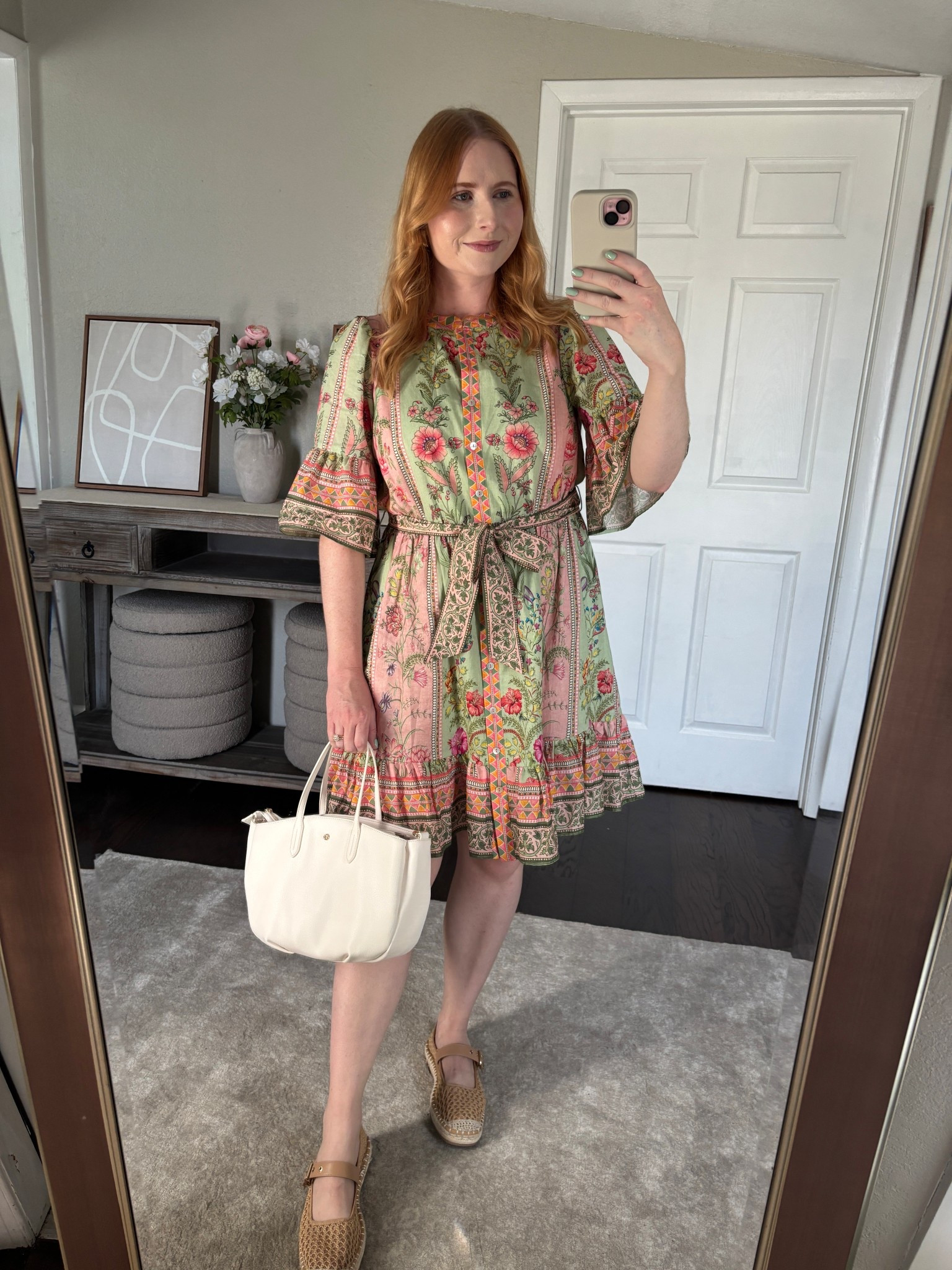 easter dress women // Women's Farmers Market Bell Sleeve Belted Mini Dress size medium // 

#LTKdayinmylife #LTKgrwm #LTKootd