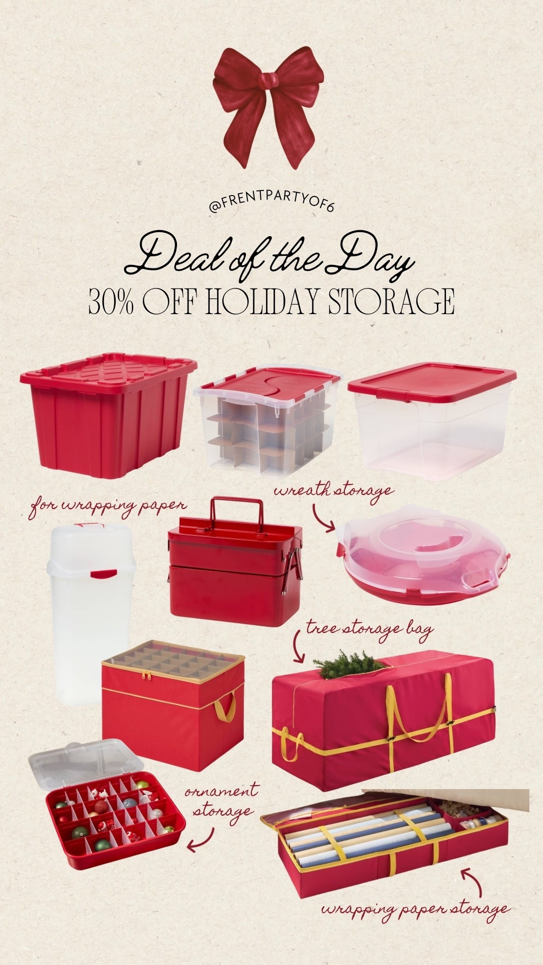 One day deal at Target, 30% off holiday storage! We have a tree bag like this to store all our garland  

#LTKHoliday #LTKSaleAlert #LTKFindsUnder50