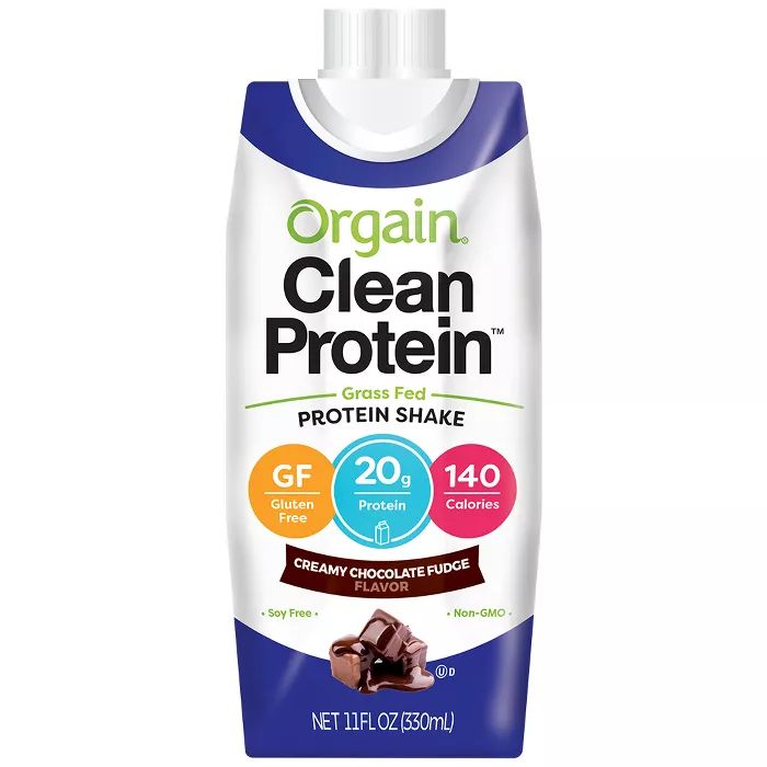Orgain Clean Grass-Fed Protein Shake - Creamy Chocolate Fudge - 12ct | Target