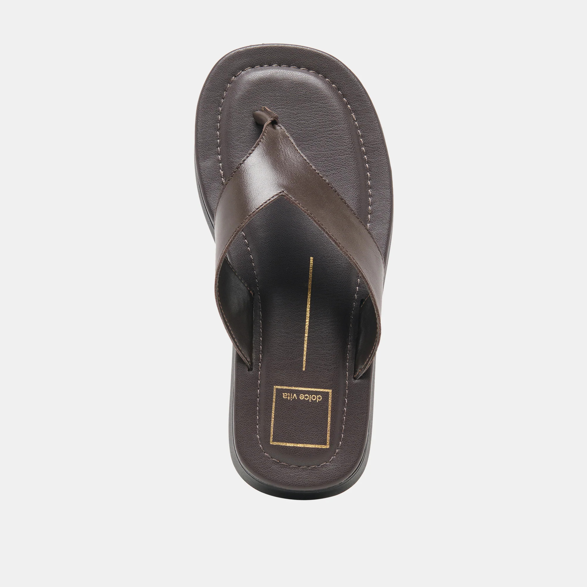 BLAYZE Dk Chocolate Leather Platform Flip-Flop Sandals | Dolce Vita | DolceVita.com