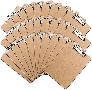 Office Solutions Direct Clipboards with Low Profile Clip (Set of 30) - Wood Clipboards Bulk 30 Pa... | Amazon (US)