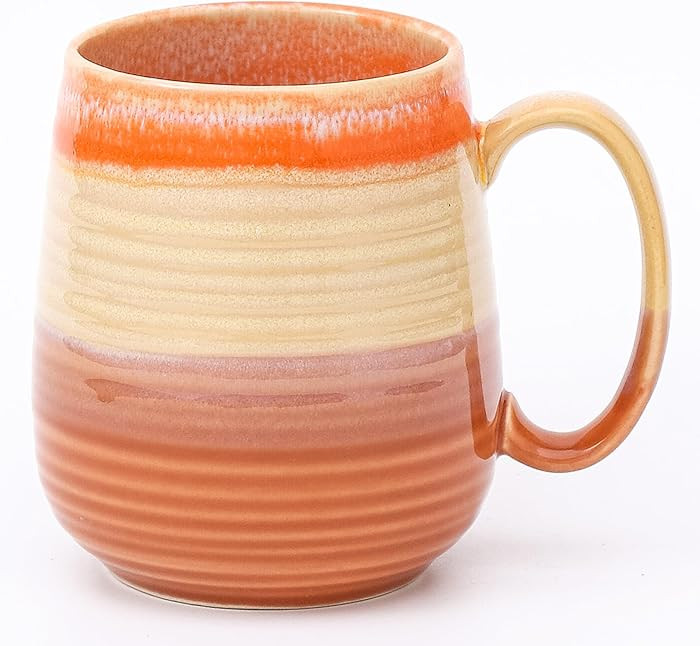 Large Coffee Mugs, Extra Large Ceramic Coffee Mug, 23 oz Handmade Pottery Mug, Big Tea Cups with ... | Amazon (US)