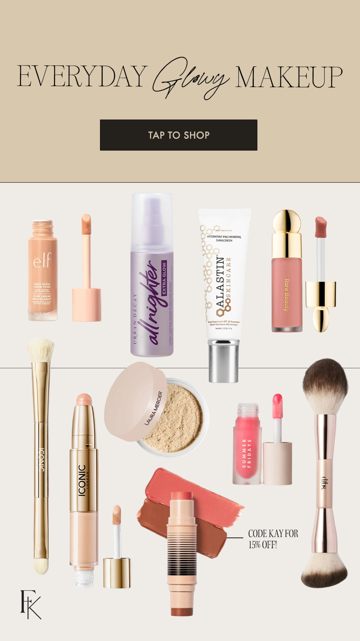 What I use everyday for a glowy, dewy look! Light to medium coverage and perfect for a quick, mom look 😍 

Beauty favorites, everyday makeup, glowy makeup, dewy skin, setting spray, rare beauty blush, dibs beauty, urban decay, Sephora favorites, Sephora finds, Alastin SPF, halo glow  

#LTKfindsunder100 #LTKbeauty