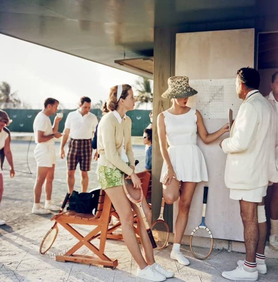 Slim Aarons Tennis in the Bahamas Print | LARGE FORMAT | gallery photo, Palm Springs, mothers day... | Amazon (US)