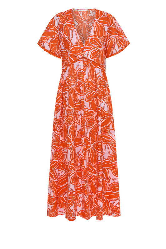 Fixed Bodice Maxi Dress in Ukiyo Botanic | Bohemian Traders
