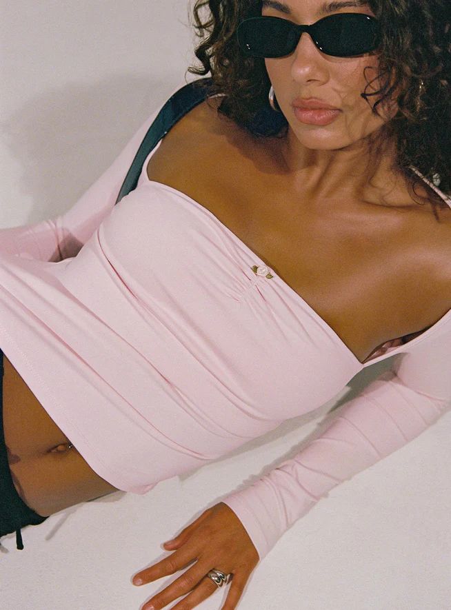 Adella Long Sleeve Top Pink | Princess Polly US