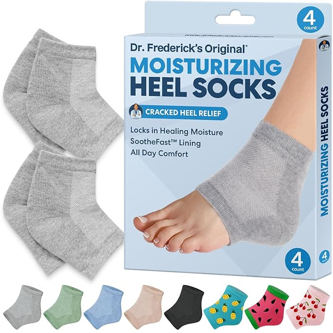 Dr. Frederick's Original Moisturizing Heel Socks for Cracked Heel Treatment - 2 Pairs - Stop Crac... | Amazon (US)