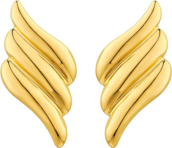 COORWEEL Big Gold Vintage Chunky Earrings for Women Trendy Large Gold Earrings | Amazon (US)