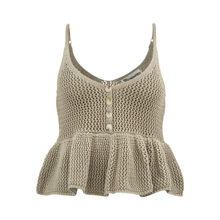 No Boundaries Peplum Sweater Tank Top, Women's | Walmart (US)