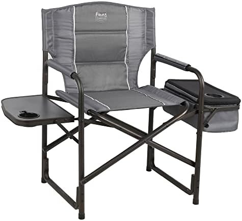 Timber Ridge Laurel Outdoor Folding Director's Chair with Cooler Bag & Side Table, Gray | Amazon (US)
