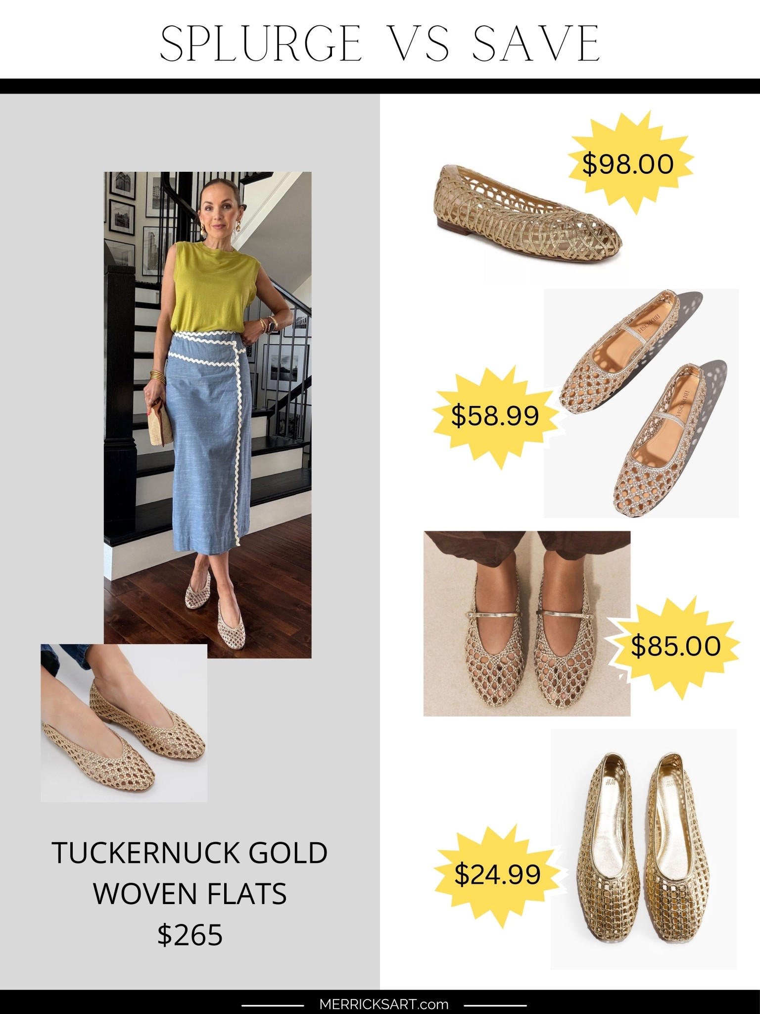 There has been so much interest in these Tuckernuck gold flats, but I know they are a bit of a splurge. I found a few pairs that are all under $100! If you’d like a more budget friendly option, check them out.