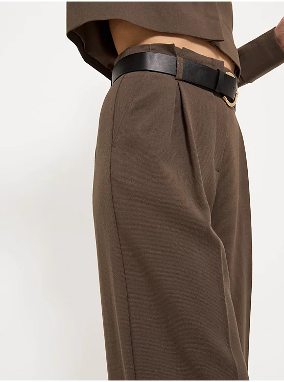 Brown Paperbag Waist Wide Leg Trousers | George