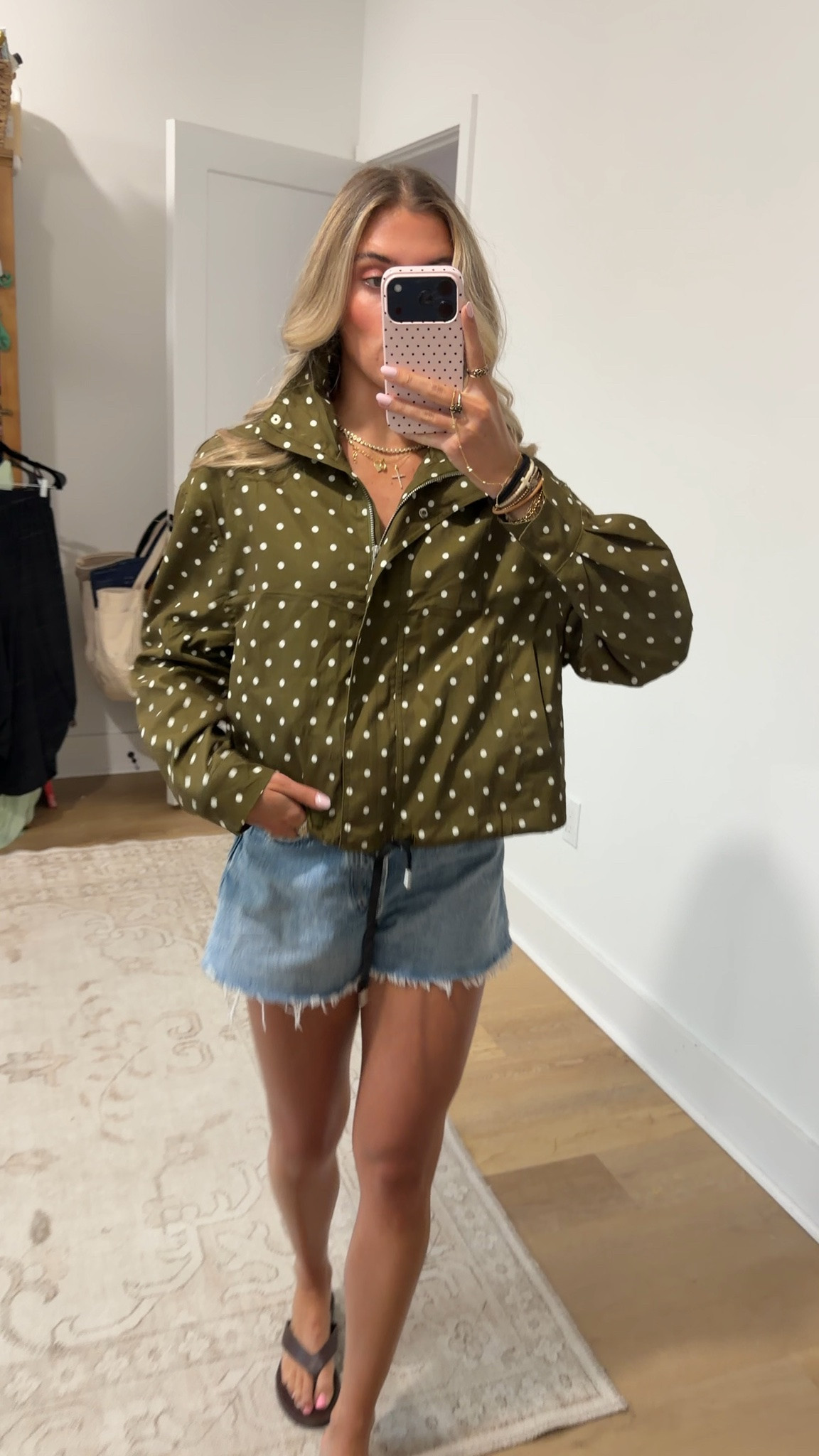 Amazon size small Women Polka Dot Jacket Stand Collar Cropped Jackets Zip Up Coat Casual Fashion Coat Fall Spring Jacket with Pockets

#LTKootd #LTKSaleAlert #LTKdayinmylife
