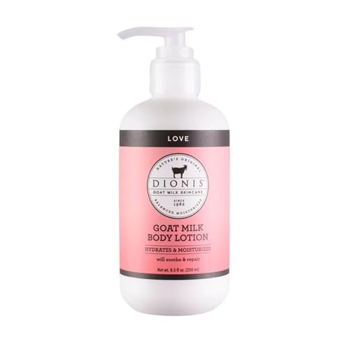 Dionis Goat Milk Hydrating Skincare Cream, Rich & Creamy Daily Moisturizing Love Scented Body Lotion For Dry Skin, Made in the USA, Cruelty-Free & Paraben-Free, 8.5 oz Bottle | Amazon (US)