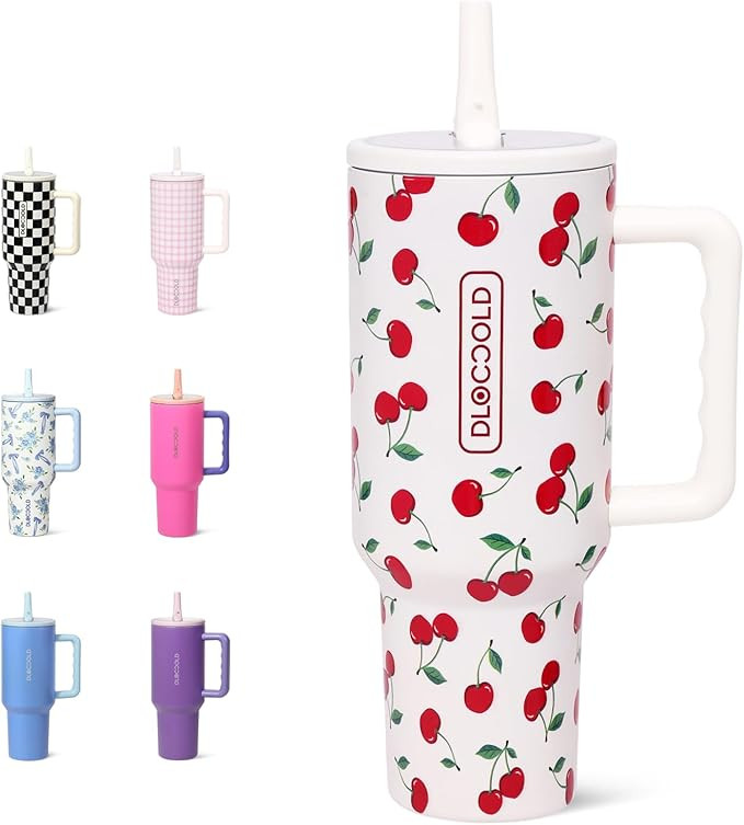 DLOCCOLD 40 oz Tumbler with Handle and Flip Straw, Leak Resistant Leak-Proof Tumbler with Lid and... | Amazon (US)