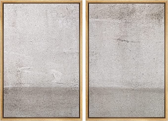 SIGNWIN Framed Canvas Print Wall Art Set Gray Duotone Minimal Landscape Abstract Shapes Illustrat... | Amazon (US)