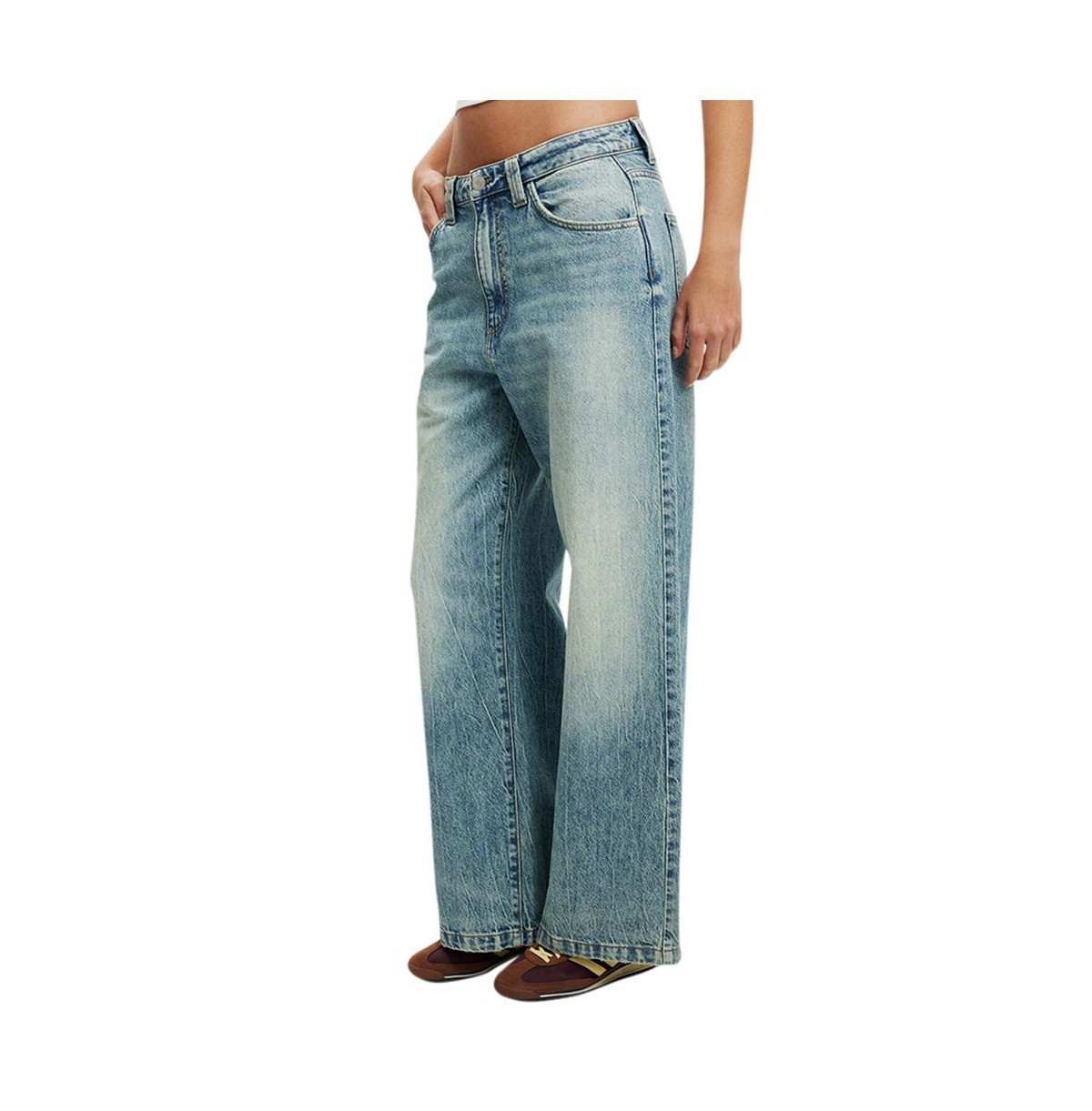 Cotton On Women's Low Super Baggy Jean - Canyon blue | Macy's