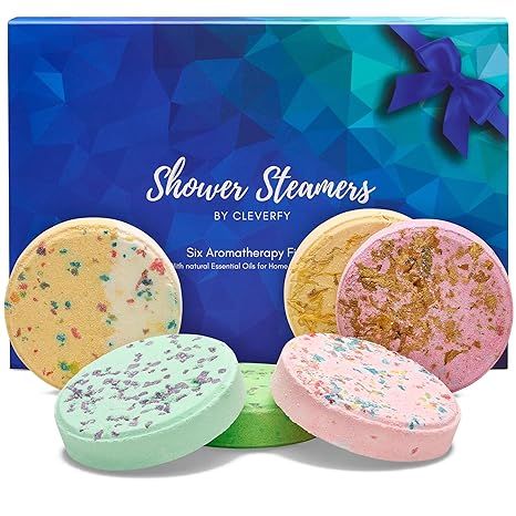 Cleverfy Shower Steamers Aromatherapy - Variety Pack of 6 Shower Bombs with Essential Oils. Relax... | Amazon (US)