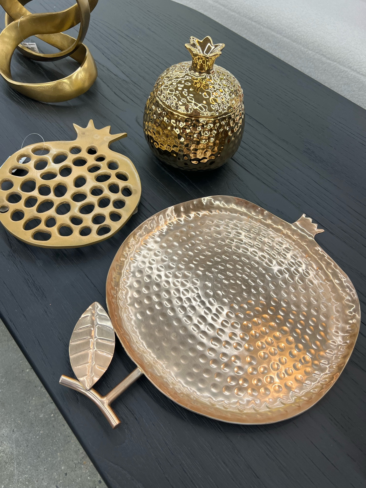 Gold pomegranate finds - perfect for Rosh Hashanah! 