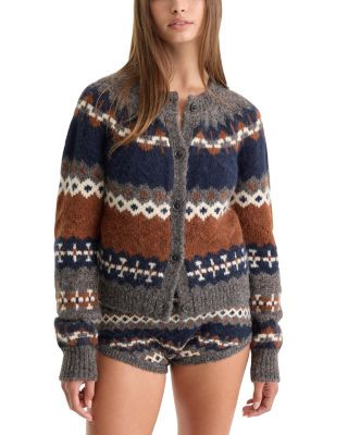 Good American The Classic Fair Isle Cardigan | Bloomingdale's (US)