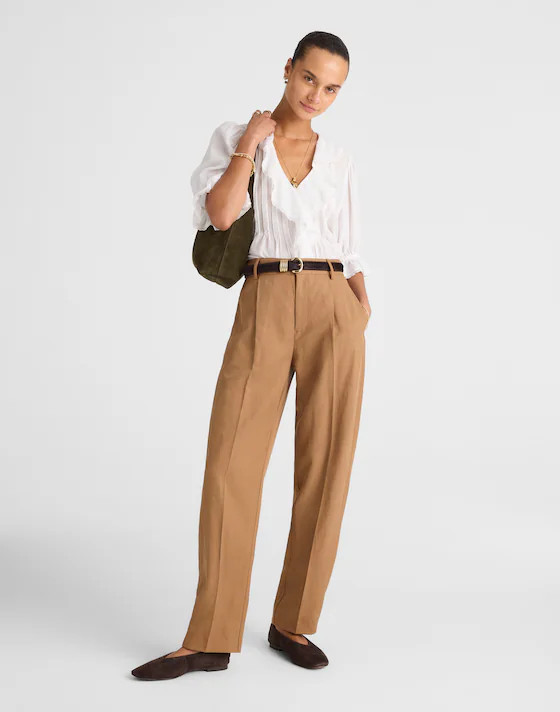 High-Rise Barrel-Leg Pants | Madewell | Madewell