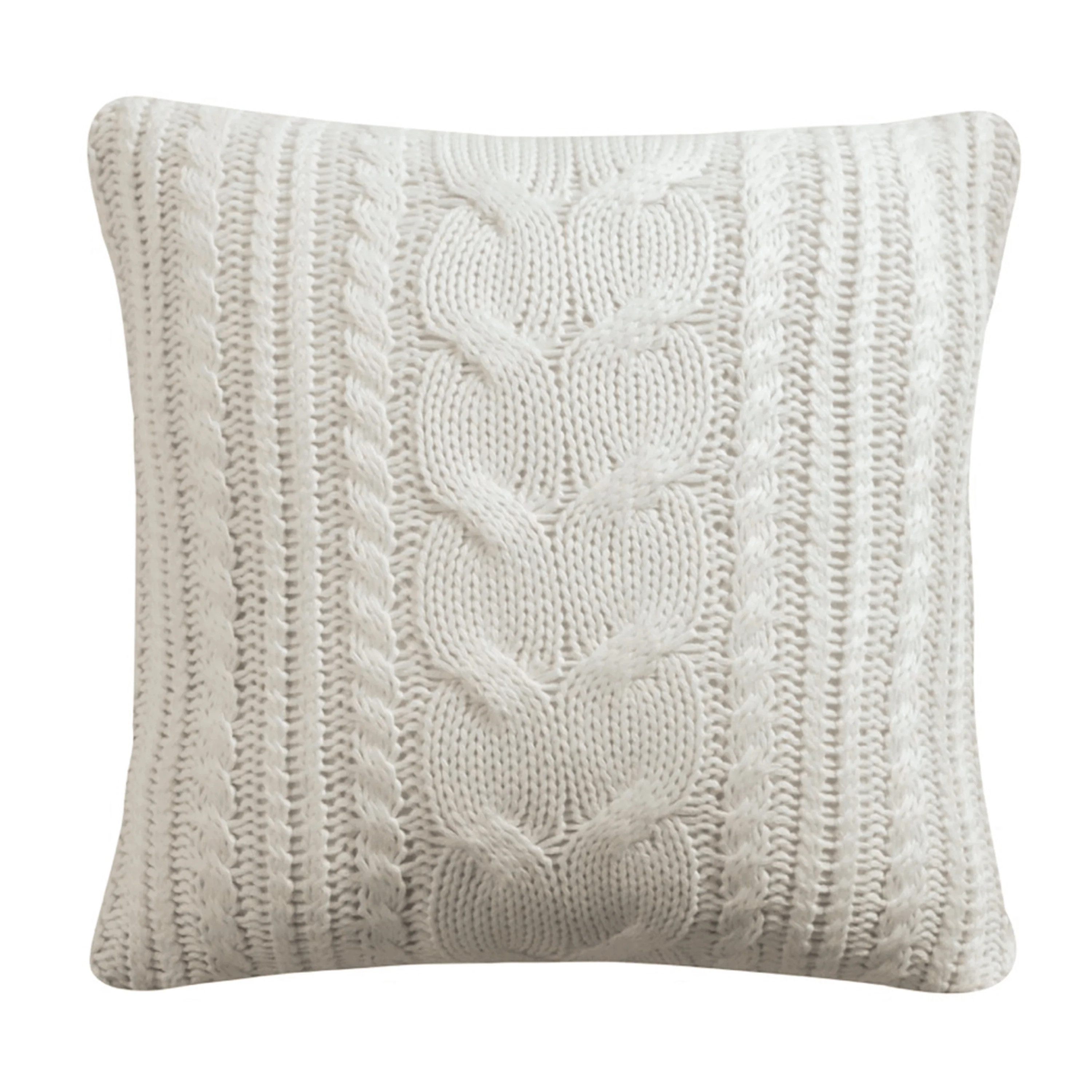 Camden Knit Cream Pillow 18x18 / white | Levtex Home
