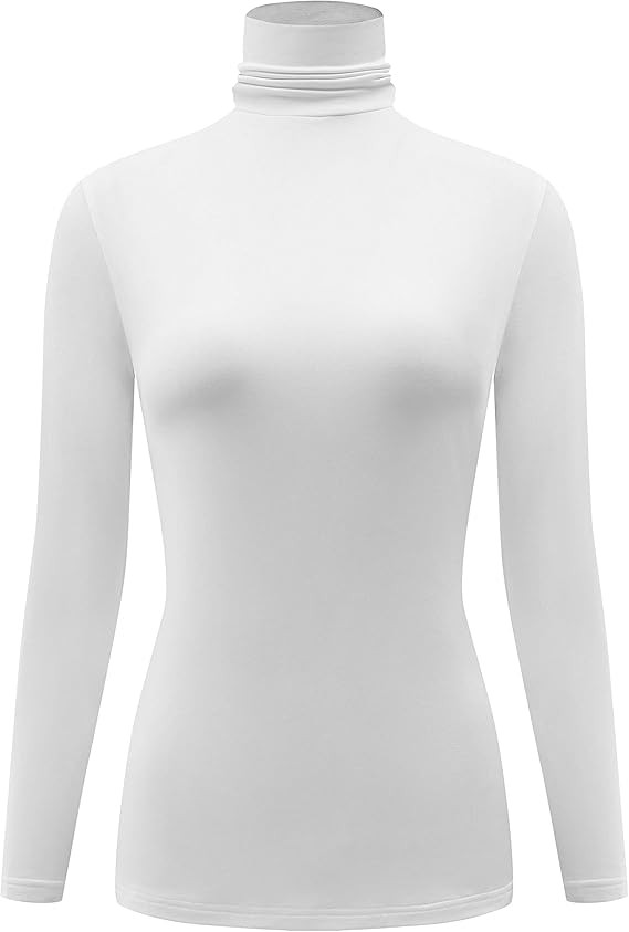 KLOTHO Casual Turtleneck Tops Lightweight Long Sleeve Soft Thermal Shirts for Women | Amazon (US)