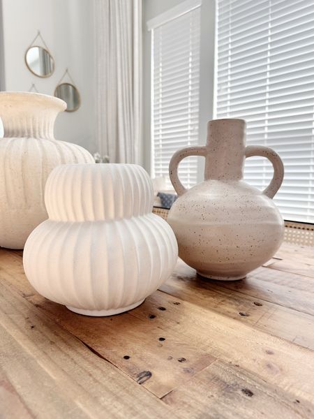 Loving these two new vases! The handles and speckled details make it a unique piece. The ribbed detail is giving high-end for less looks!

#LTKHome #LTKSeasonal