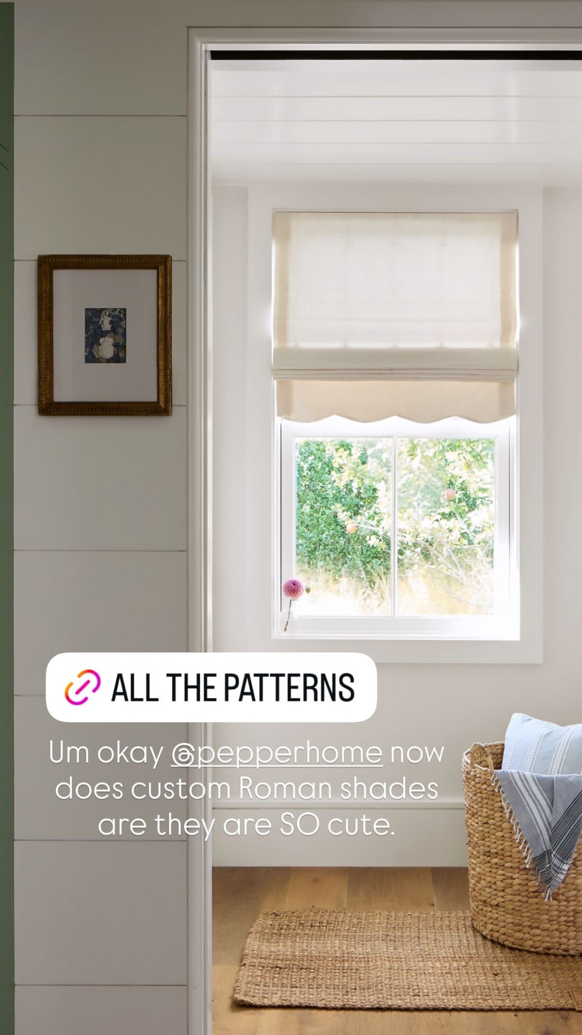 Um okay @pepperhome now does custom Roman shades are they are SO cute.